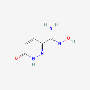 molecular formula C5H6N4O2 B8371800 N-hydroxy-6-oxo-1,6-dihydropyridazine-3-carboxamidine 