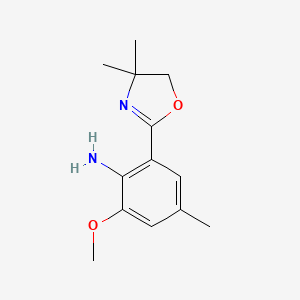 molecular formula C13H18N2O2 B8371824 2-(2-Amino-3-methoxy-5-methylphenyl)-4,4-dimethyl-2-oxazoline 
