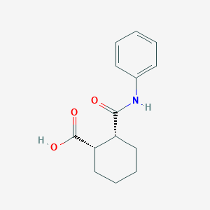 molecular formula C14H17NO3 B8371862 (1S,2R)-2-(Phenylcarbamoyl)cyclohexanecarboxylic acid 