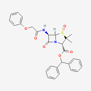 Benzhydryl penicillin V sulfoxide, (S)-