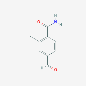 molecular formula C9H9NO2 B8371890 4-Formyl-2-methyl benzoic acid amide 