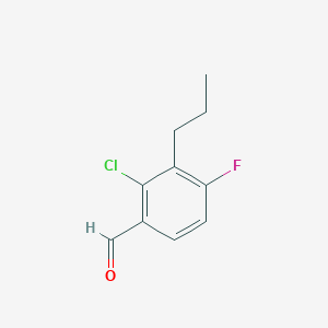 molecular formula C10H10ClFO B8371898 2-Chloro-4-fluoro-3-propylbenzaldehyde 
