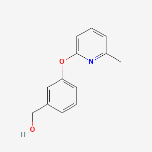 molecular formula C13H13NO2 B8371922 (3-(6-Methylpyridin-2-yloxy)phenyl)methanol CAS No. 1020327-69-8