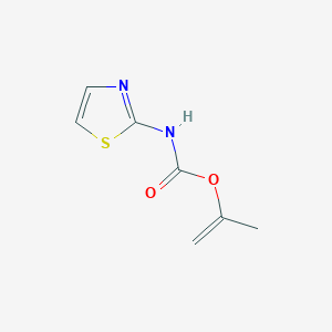 molecular formula C7H8N2O2S B8372043 Prop-1-en-2-yl thiazol-2-ylcarbamate 