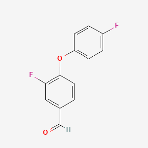 molecular formula C13H8F2O2 B8372063 3-Fluoro-4-(4-fluorophenoxy)benzaldehyde 