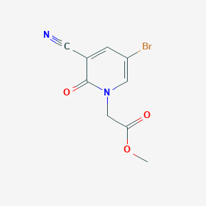 molecular formula C9H7BrN2O3 B8372074 methyl 2-(5-bromo-3-cyano-2-oxopyridin-1(2H)-yl)acetate CAS No. 1083168-85-7
