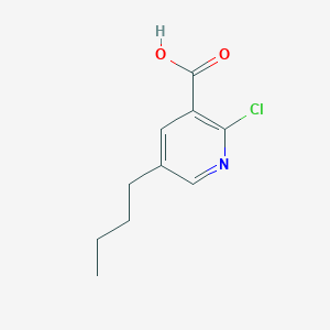 molecular formula C10H12ClNO2 B8372098 5-Butyl-2-chloro-nicotinic acid 