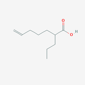 molecular formula C10H18O2 B8372177 2-Propyl-6-heptenoic acid 