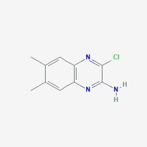 molecular formula C10H10ClN3 B8372259 3-Chloro-6,7-dimethyl-quinoxalin-2-ylamine 