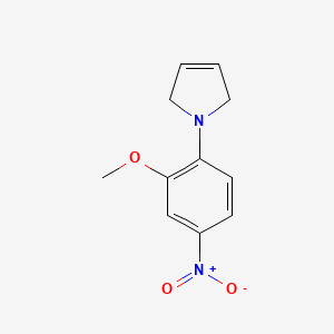 molecular formula C11H12N2O3 B8372279 1-(2-Methoxy-4-nitrophenyl)-2,5-dihydro-1H-pyrrole 