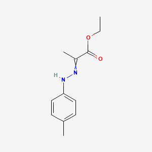 molecular formula C12H16N2O2 B8372291 2-[(4-Methylphenyl)hydrazono]propanoic acid, ethyl ester 