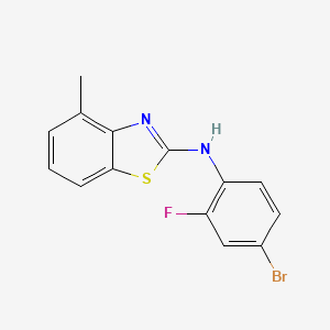 molecular formula C14H10BrFN2S B8372297 N-(4-bromo-2-fluorophenyl)-4-methyl-1,3-benzothiazol-2-amine 