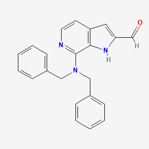 molecular formula C22H19N3O B8372320 7-(dibenzylamino)-1H-pyrrolo[2,3-c]pyridine-2-carboxaldehyde 