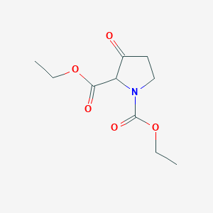 molecular formula C10H15NO5 B8372372 Diethyl 3-oxo-1,2-pyrrolidinedicarboxylate 