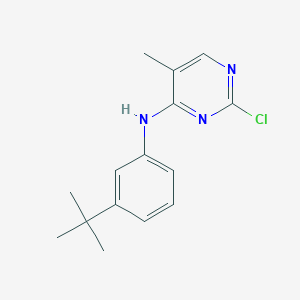 molecular formula C15H18ClN3 B8372392 N-(3-tert-butylphenyl)-2-chloro-5-methylpyrimidin-4-amine 