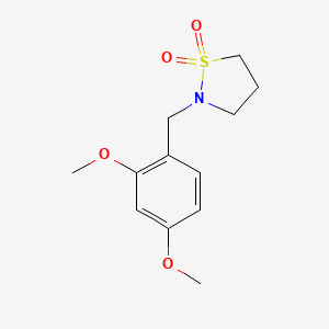 molecular formula C12H17NO4S B8372494 2-(2,4-Dimethoxybenzyl)isothiazolidine-1,1-dioxide 