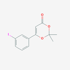 molecular formula C12H11IO3 B8372501 6-(3-Iodo-phenyl)-2,2-dimethyl-[1,3]dioxin-4-one 
