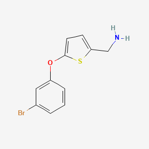 molecular formula C11H10BrNOS B8372570 C-(5-(3-bromophenoxy)-thiophen-2-yl)-methylamine 