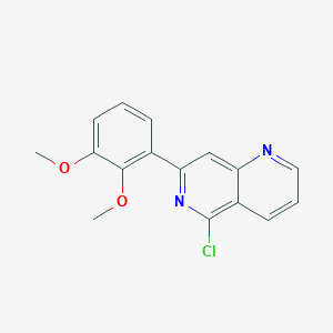 molecular formula C16H13ClN2O2 B8372582 5-Chloro-7-(2,3-dimethoxy-phenyl)-[1,6]naphthyridine 