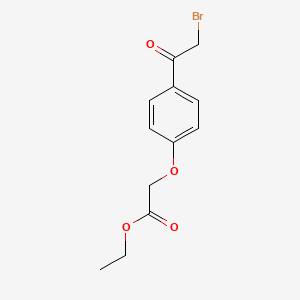 molecular formula C12H13BrO4 B8372603 [4-(Bromoacetyl)phenoxy]acetic acid ethyl ester CAS No. 29936-82-1