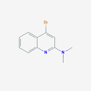 molecular formula C11H11BrN2 B8372618 4-Bromo-2-dimethylaminoquinoline 
