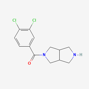 molecular formula C13H14Cl2N2O B8372677 (3,4-dichlorophenyl)(hexahydropyrrolo[3,4-c]pyrrol-2(1H)-yl)methanone 