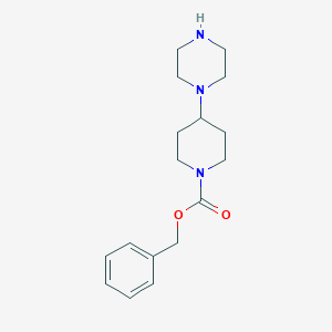 molecular formula C17H25N3O2 B8372683 Benzyl 4-piperazin-1-yl-piperidine-1-carboxylate 