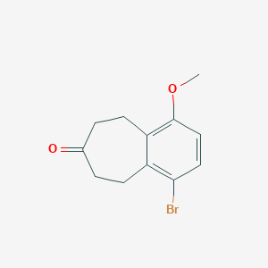 molecular formula C12H13BrO2 B8372685 1-Bromo-4-methoxy-5,6,8,9-tetrahydro-benzocyclohepten-7-one 