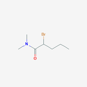 molecular formula C7H14BrNO B8372692 2-bromo-N,N-dimethylpentanamide 