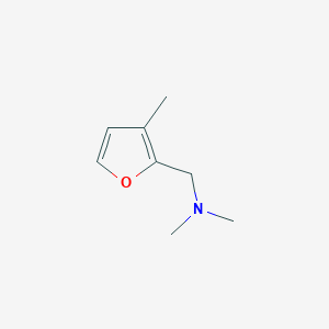 molecular formula C8H13NO B8372698 2-Dimethylaminomethyl-3-methylfuran CAS No. 20863-54-1