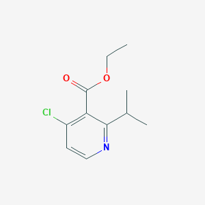 molecular formula C11H14ClNO2 B8372704 Ethyl 4-chloro-2-(propan-2-yl)pyridine-3-carboxylate 