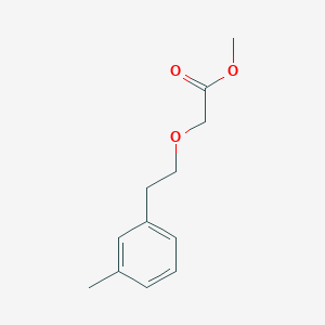 molecular formula C12H16O3 B8372712 (2-m-Tolyl-ethoxy)-acetic acid methyl ester 