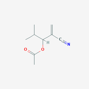 molecular formula C9H13NO2 B8372726 Acetic acid 2-cyano-1-isopropyl-allyl ester CAS No. 166327-69-1