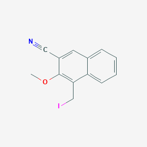 molecular formula C13H10INO B8372760 4-(Iodomethyl)-3-methoxy-2-naphthonitrile 