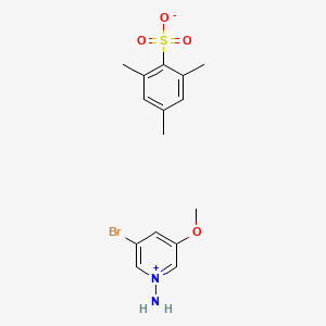 1-Amino-3-bromo-5-methoxy-pyridinium 2,4,6-trimethylbenzenesulfonate