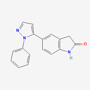 5-(1-phenyl-1H-pyrazol-5-yl)indolin-2-one