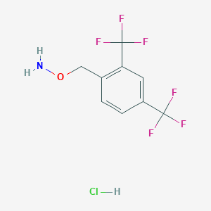 molecular formula C9H8ClF6NO B8372797 O-(2,4-bistrifluoromethylbenzyl)hydroxylamine hydrochloride 