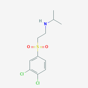 molecular formula C11H15Cl2NO2S B8372802 N-[2-[(3,4-Dichlorophenyl)sulfonyl]ethyl]-2-propanamine 