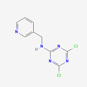 molecular formula C9H7Cl2N5 B8372815 4,6-dichloro-N-(pyridin-3-ylmethyl)-1,3,5-triazin-2-amine 