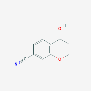 molecular formula C10H9NO2 B8372826 7-Cyano-4-chromanol 