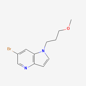 molecular formula C11H13BrN2O B8372857 6-bromo-1-(3-methoxypropyl)-1H-pyrrolo[3,2-b]pyridine 