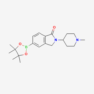 2-(1-Methylpiperidin-4-yl)-5-(4,4,5,5-tetramethyl-1,3,2-dioxaborolan-2-yl)isoindolin-1-one