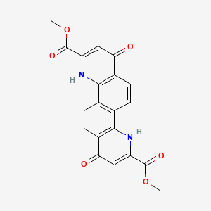 molecular formula C20H14N2O6 B8372867 Dimethyl 1,7-dioxo-1,4,7,10-tetrahydroquino[8,7-h]quinoline-3,9-dicarboxylate 