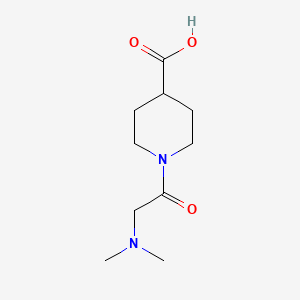 molecular formula C10H18N2O3 B8372908 1-(Dimethylaminoacetyl)piperidine-4-carboxylic acid 