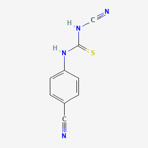 molecular formula C9H6N4S B8372932 N-Cyano-N'-4-cyanophenylthiourea 