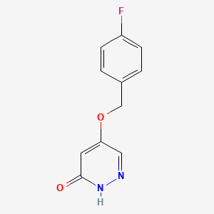 molecular formula C11H9FN2O2 B8372965 5-(4-Fluoro-benzyloxy)-2H-pyridazin-3-one 
