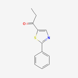 molecular formula C12H11NOS B8372981 1-(2-Phenyl-thiazol-5-yl)-propan-1-one 