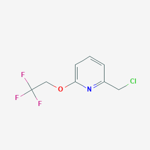 molecular formula C8H7ClF3NO B8372987 2-(Chloromethyl)-6-(2,2,2-trifluoroethoxy)pyridine 