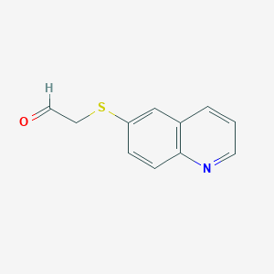 molecular formula C11H9NOS B8373094 (Quinolin-6-ylthio)acetaldehyde 