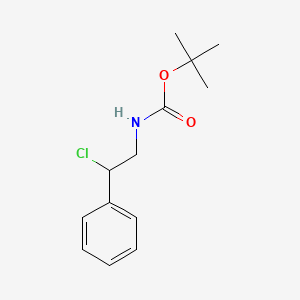 molecular formula C13H18ClNO2 B8373109 2-t-Butoxycarbonylamino-1-chloro-1-phenylethane CAS No. 102089-85-0